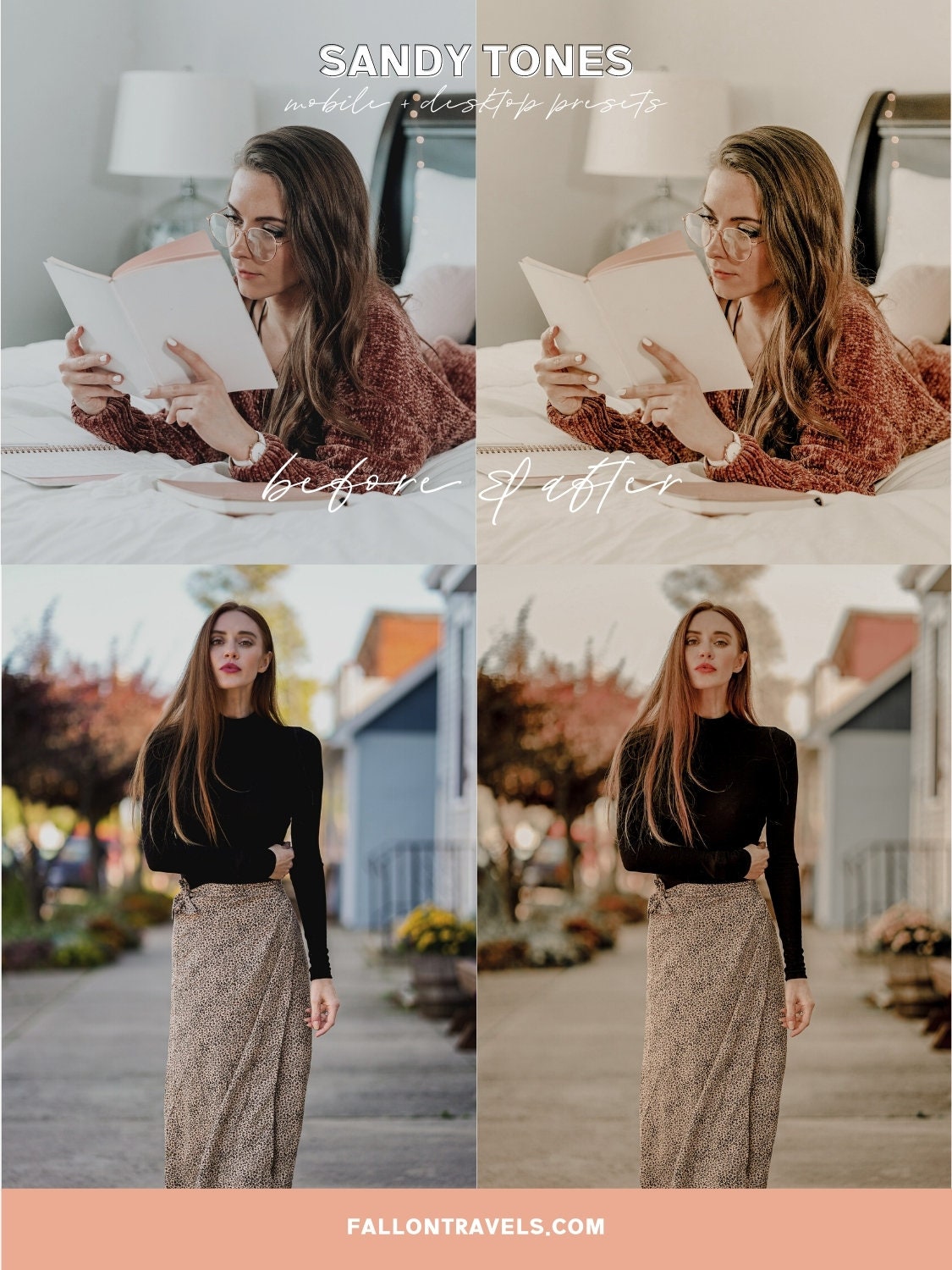 5 Sandy Tones Lightroom Mobile & Desktop Presets, Warm Vintage Photo Editing Filter for Beach Instagram, Clean Beige Blogger Summer Preset