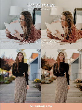 5 Sandy Tones Lightroom Mobile & Desktop Presets, Warm Vintage Photo Editing Filter for Beach Instagram, Clean Beige Blogger Summer Preset