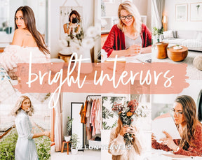 5 Bright Interiors Lightroom Mobile & Desktop Presets, Clean White Home Photo Editing Filter for Real Estate Instagram, Family Indoor Preset