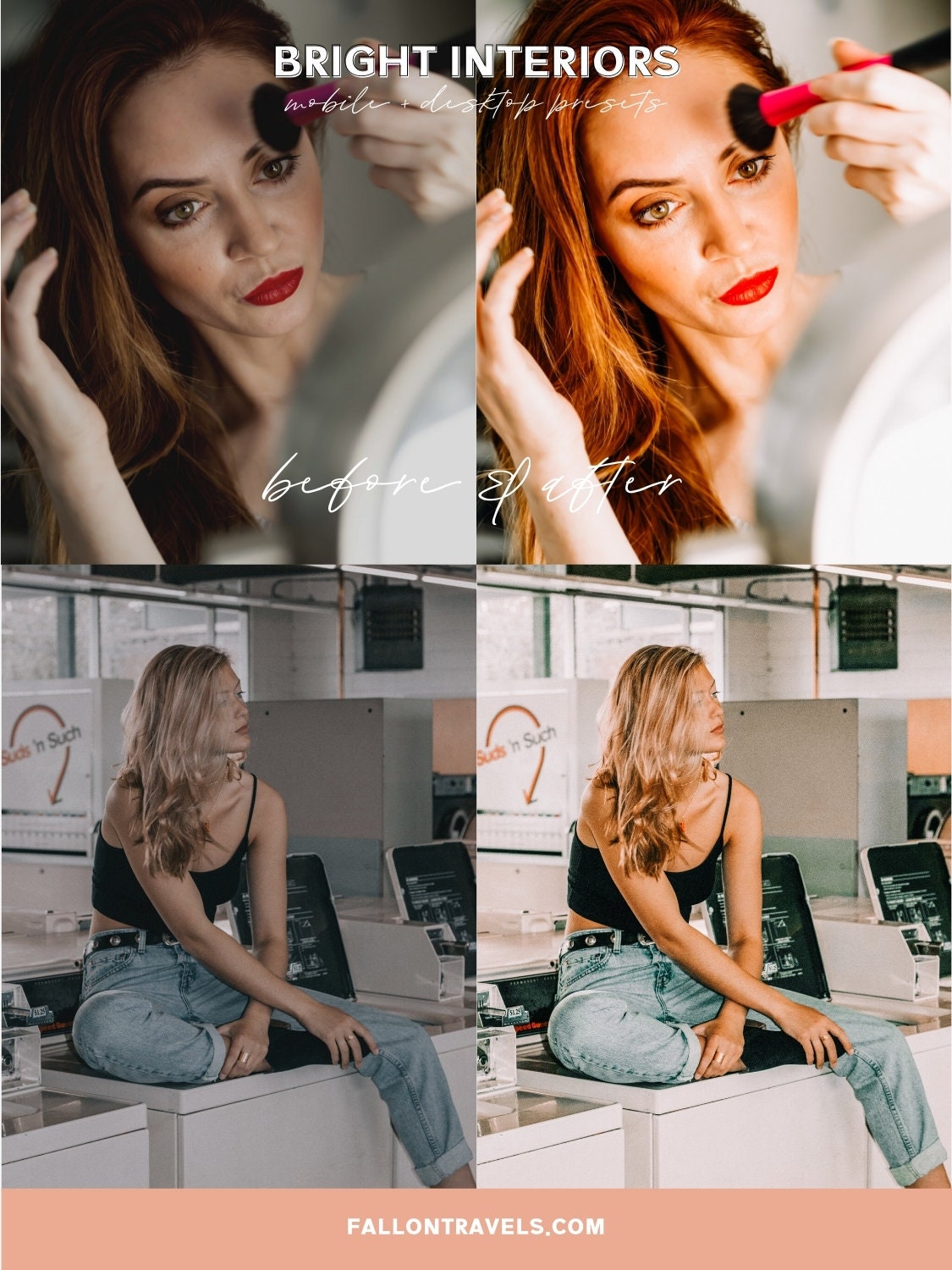 5 Bright Interiors Lightroom Mobile & Desktop Presets, Clean White Home Photo Editing Filter for Real Estate Instagram, Family Indoor Preset