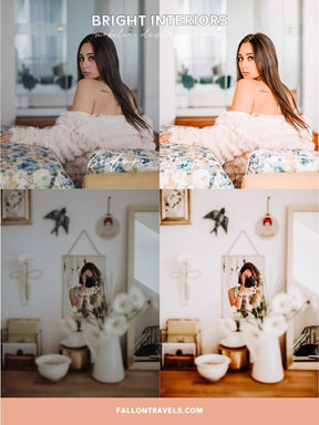 5 Bright Interiors Lightroom Mobile & Desktop Presets, Clean White Home Photo Editing Filter for Real Estate Instagram, Family Indoor Preset