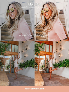 5 Malibu Lightroom Mobile & Desktop Presets, Warm Island Summer Photo Editing Filter for Instagram, Beach Blogger Travel Influencer Preset