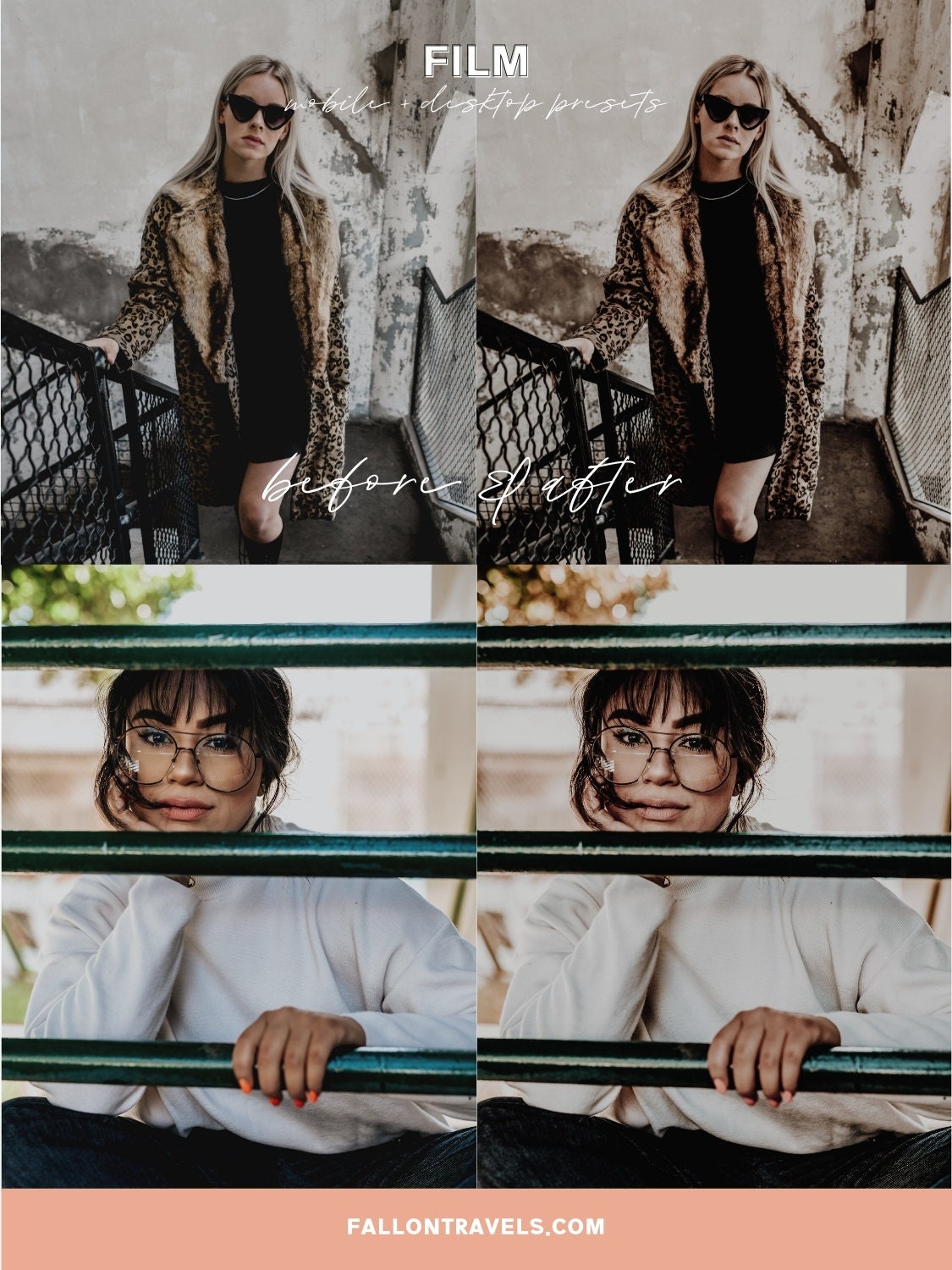 5 Film Lightroom Mobile & Desktop Presets, Vintage Analog Photo Editing Filter for Instagram, Dark Moody Cinematic Look Preset