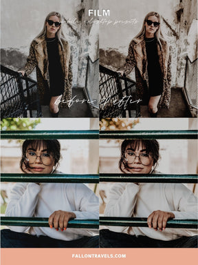 5 Film Lightroom Mobile & Desktop Presets, Vintage Analog Photo Editing Filter for Instagram, Dark Moody Cinematic Look Preset