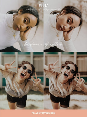 5 Film Lightroom Mobile & Desktop Presets, Vintage Analog Photo Editing Filter for Instagram, Dark Moody Cinematic Look Preset