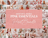 40 Pink Instagram Lightroom Presets Bundle, Mobile & Desktop Dreamy Rose Gold Photo Editing Pack, Blush Tones Filters for Bloggers
