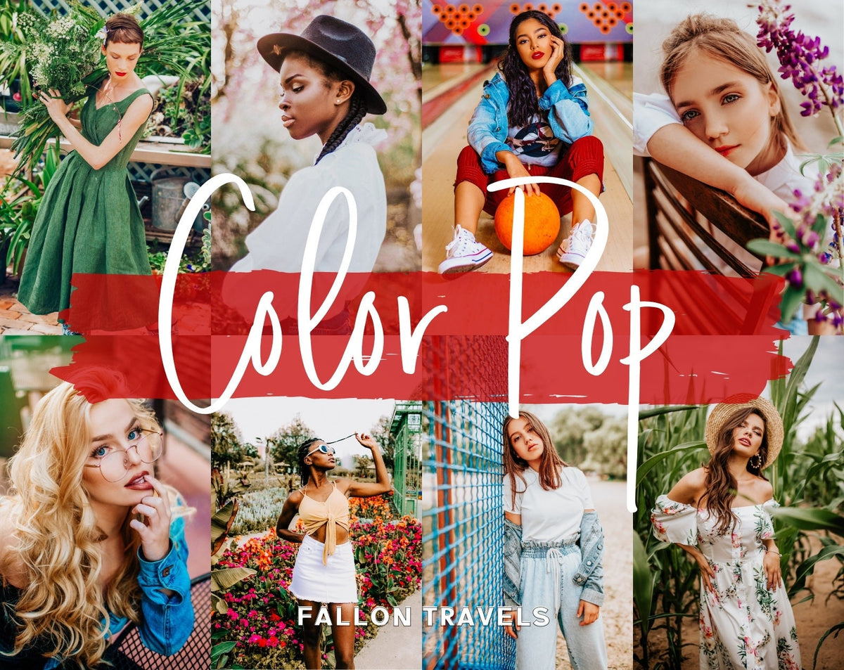 5 Color Pop Lightroom Mobile & Desktop Presets, Vibrant iPhone Photo Editing for Instagram Blogger, Bright Summer Travel Influencer Filter