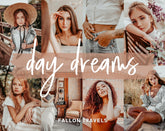 5 Day Dreams Lightroom Mobile & Desktop Presets, Warm Beige Clean Tones Outdoor Photo Editing Filter, Bright Instagram Selfie for Bloggers