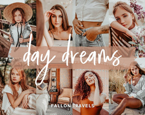 5 Day Dreams Lightroom Mobile & Desktop Presets, Warm Beige Clean Tones Outdoor Photo Editing Filter, Bright Instagram Selfie for Bloggers