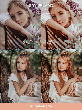 5 Day Dreams Lightroom Mobile & Desktop Presets, Warm Beige Clean Tones Outdoor Photo Editing Filter, Bright Instagram Selfie for Bloggers