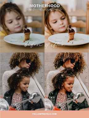 5 Motherhood Lightroom Mobile & Desktop Presets, Warm Pink Photo Editing for Newborn Baby Family Instagram, Mom Home Blogger Filter