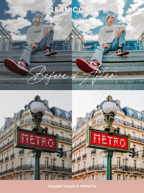 5 Clean Color Lightroom Mobile & Desktop Presets, Vibrant iPhone Editing for Instagram Blogger, Bright Vivid Summer Travel Photo Filter