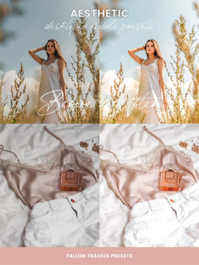 5 Aesthetic Mobile & Desktop Lightroom Presets, Natural Clean Beige Tones Photo Editing for Blogger, That Girl Instagram Influencer Filter