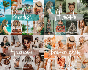 125 Lightroom Presets Instagram Bundle, Mobile & Desktop Photo Editing Filter Pack for Travel Bloggers, One Click Influencer Preset
