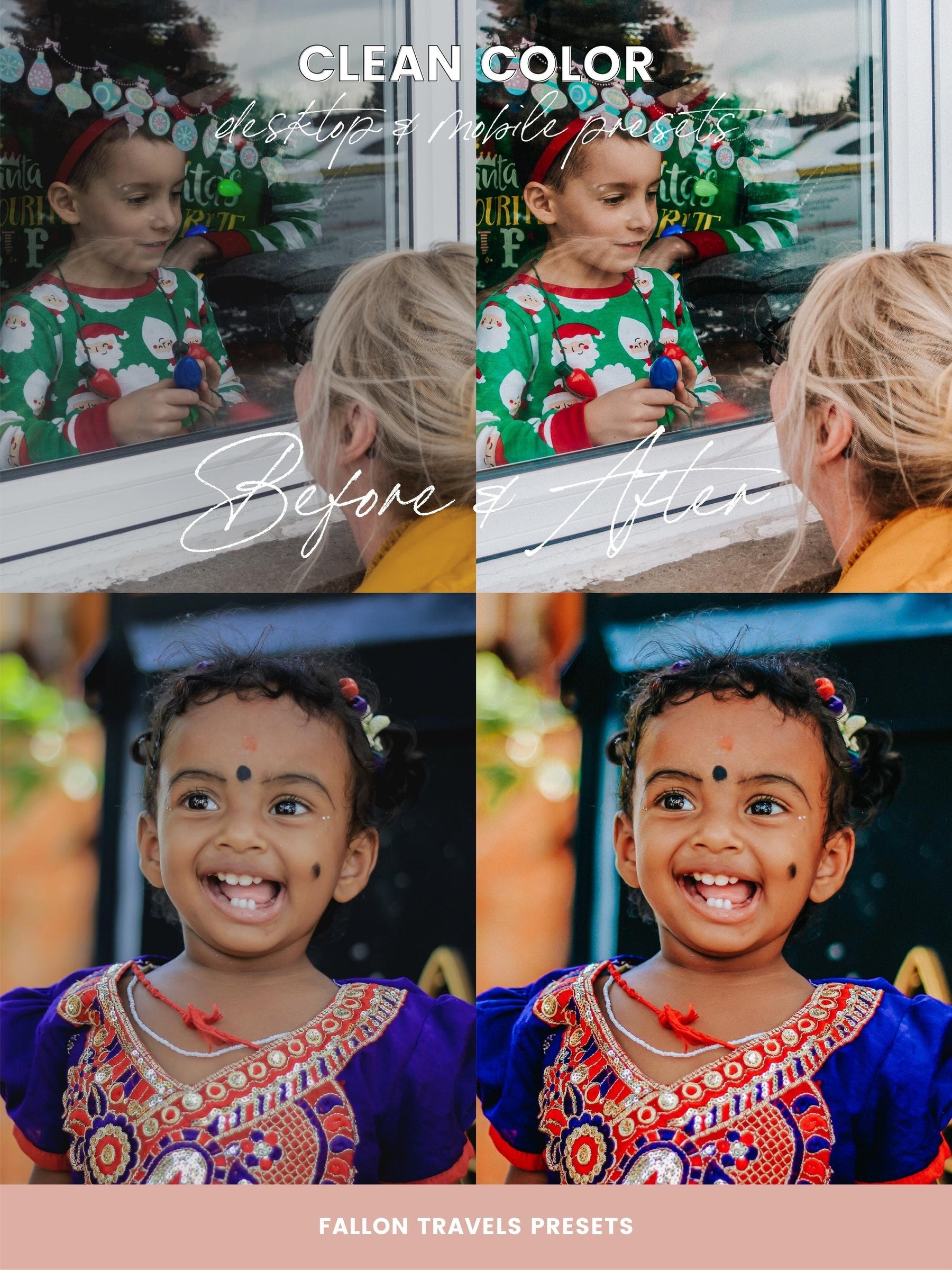 5 Clean Color Lightroom Mobile & Desktop Presets, Vibrant iPhone Editing for Instagram Blogger, Bright Vivid Summer Travel Photo Filter