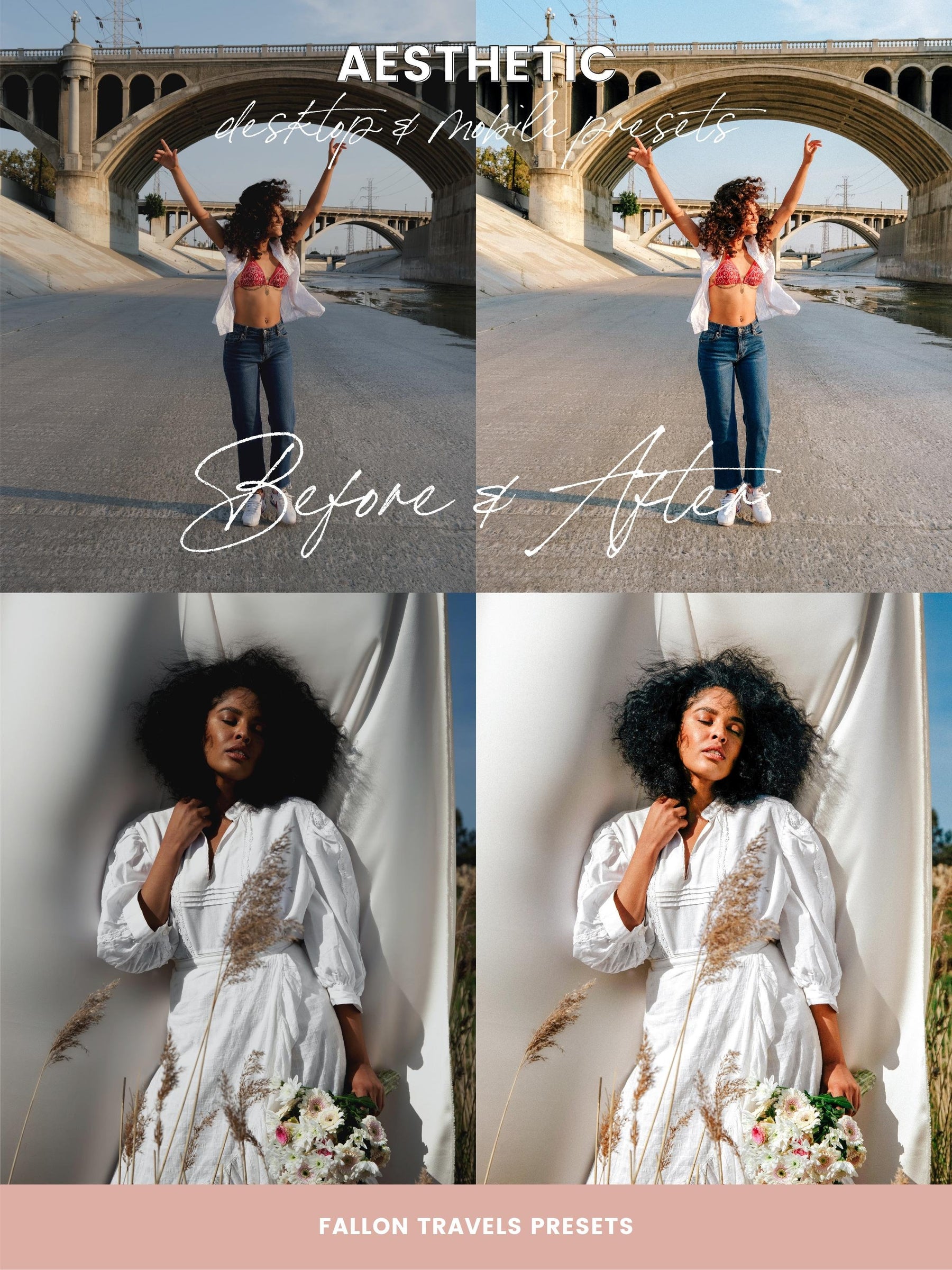 5 Aesthetic Mobile & Desktop Lightroom Presets, Natural Clean Beige Tones Photo Editing for Blogger, That Girl Instagram Influencer Filter